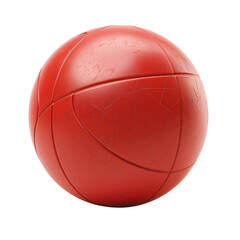 Red Medicine Ball Front View Isolated On Transparent Background