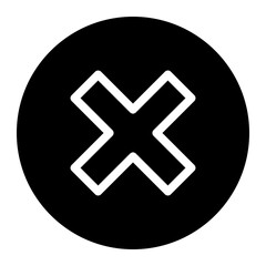 Obraz premium cross, delete icon