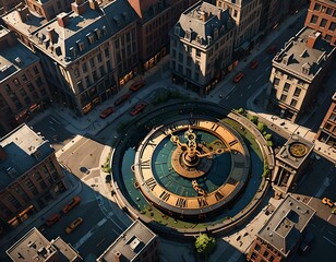 Fototapeta premium city astronomical clock