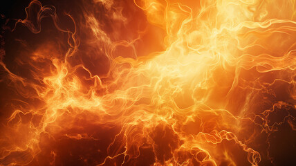 Solar wind on fire background 