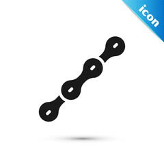 Grey Bicycle chain icon isolated on white background. Bike chain sprocket transmission. Vector
