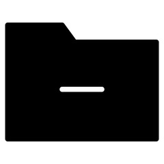 delete folder icon, folder with minus sign icon