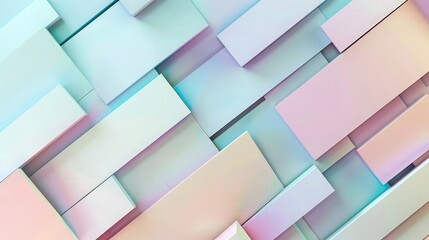 abstract background with squares and cubes light pastel colors 