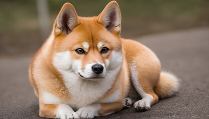 Shiba Inu Looking Curious With Its Fox Like Face  3