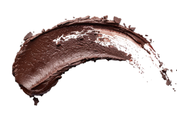 Gel eyebrow smudge isolated on background, eyebrow brush swatch, Beauty makeup smeared.