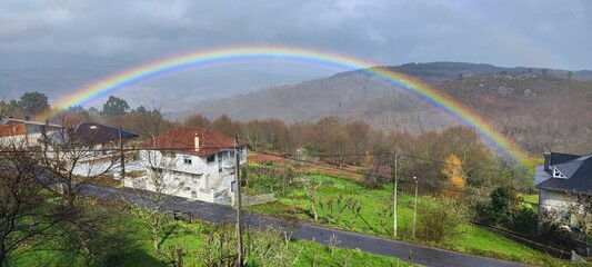 Arco iris sobre Avión, Galicia