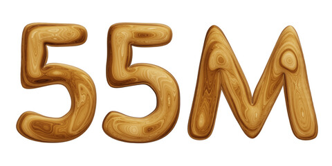 Wooden 55m for followers and subscribers celebration