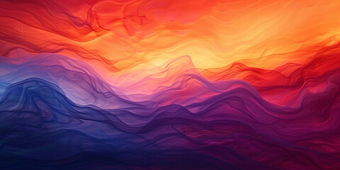 Marvel at the dynamic energy of a sunrise gradient vista, where vibrant pigments merge with deeper shades, creating a captivating visual symphony that inspires creativity.