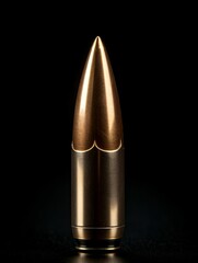 Precision and Power: Close-up of Rifle Bullets. Generative ai