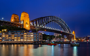 Harbour Bridge in Sydney during the Blue Hour, Australia