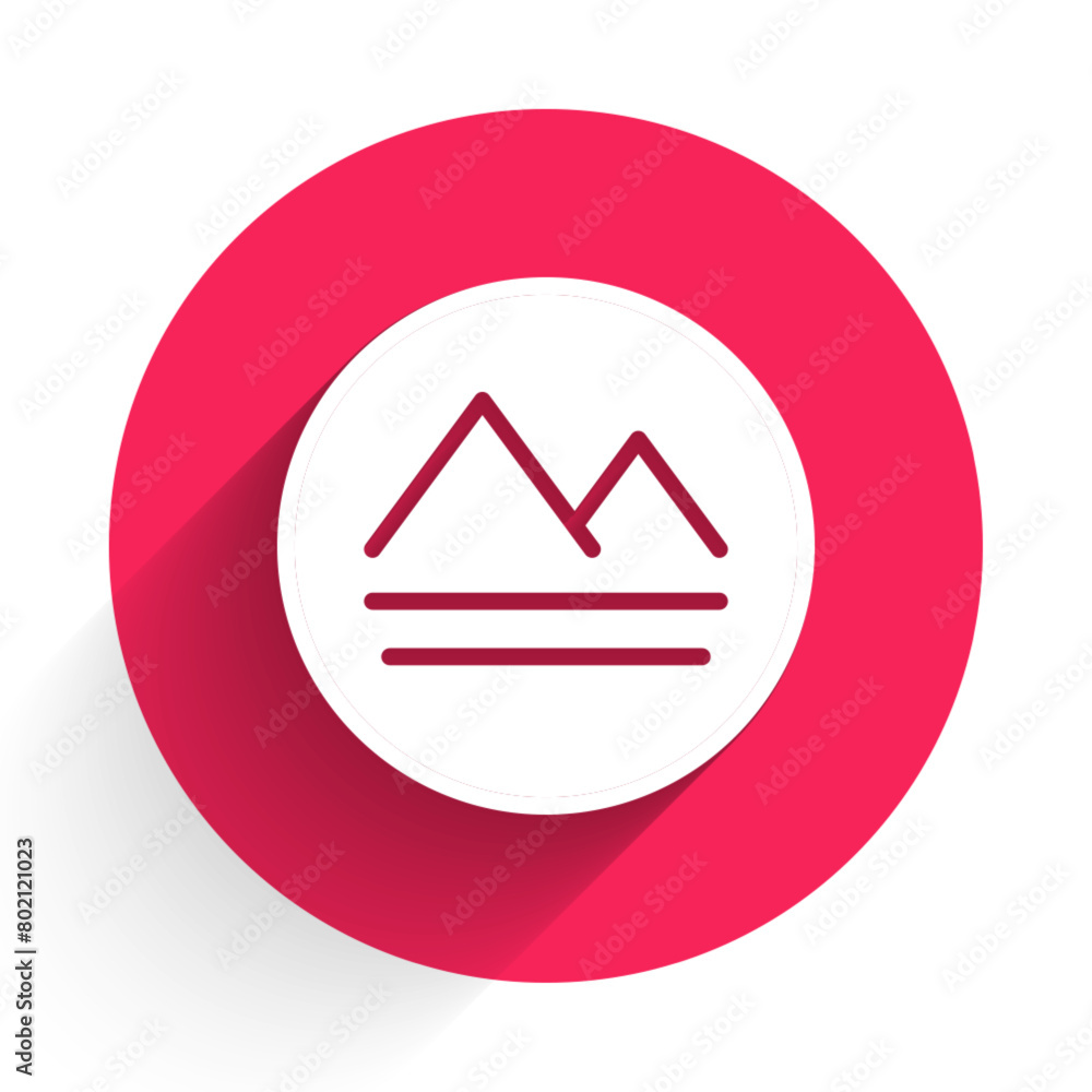 Poster white earth element of the symbol alchemy icon isolated with long shadow background. basic mystic el