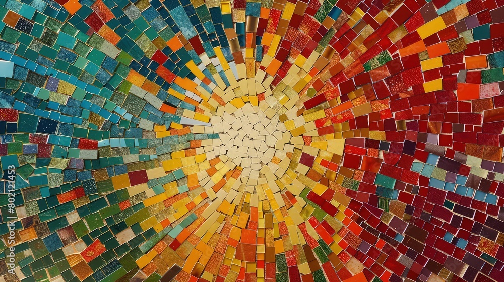 Aufkleber abstract background with geometric square in deep circles farm