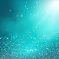 Turquoise gradient sparkling background illustration with copy space texture for display products blank copyspace for design text photo website web banner 