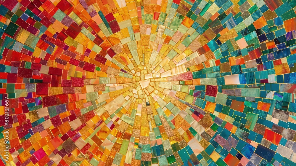 Poster abstract background with geometric square in deep circles farm