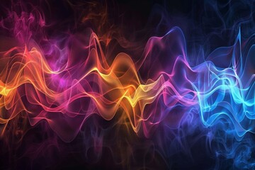 Obraz premium Abstract Futuristic Eye with Sound Wave Circuitry Overlay