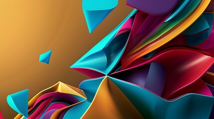 Colorful 3D Shape Background