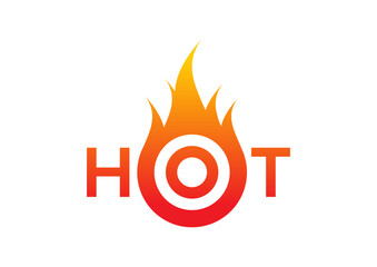 flaming hot kelemise. hot word concept