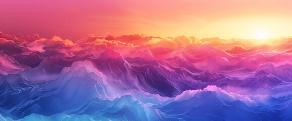 Immerse yourself in the transformative allure of a sunrise gradient animation pulsing with energy, where vibrant colors seamlessly merge into deeper hues, providing a dynamic setting for graphic
