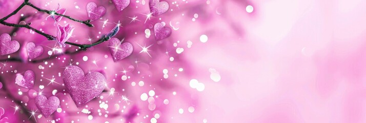 Obraz premium hearts are a symbol of love and love banner