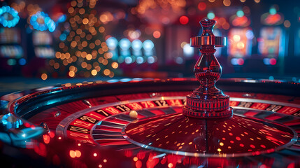 Lively Roulette Stage Filled with Captivating Comedic Performers in a Dazzling Neon Lit Entertainment Setting