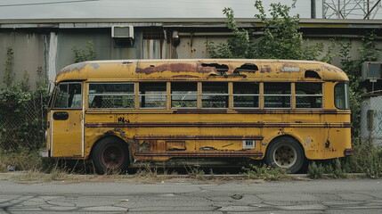 Old and broken bus