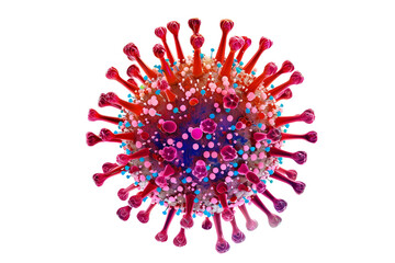 Measles Virus On Transparent Background.