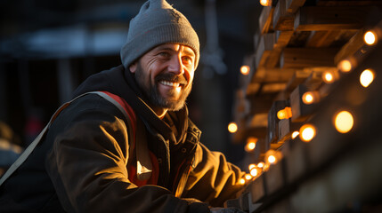 Obraz premium glimpse into the lives of construction worker.