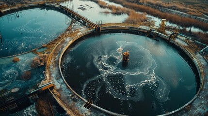 the management of sludge generated from the wastewater treatment process, including dewatering and disposal methods