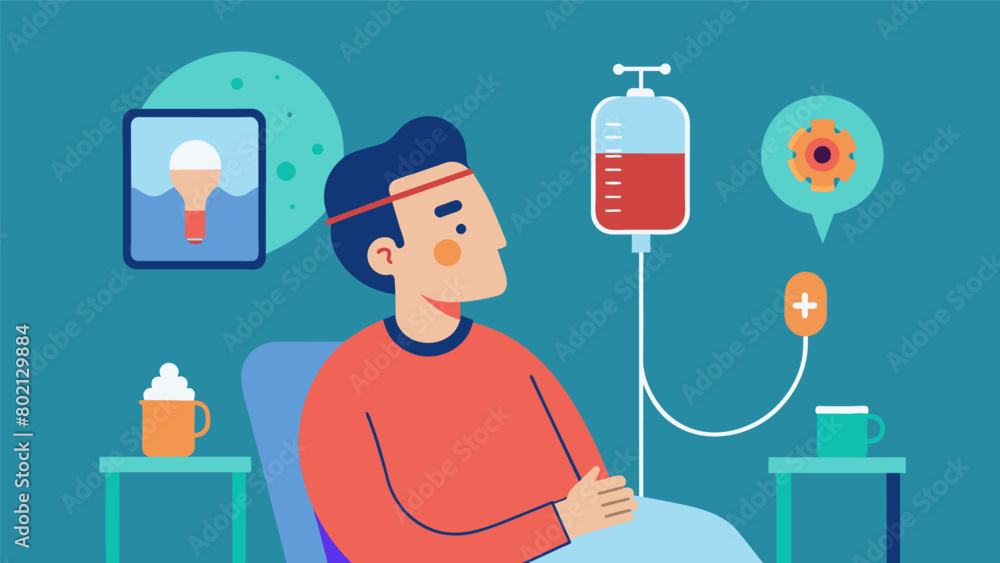 Poster a patient with a history of trauma receiving a longer and slower ketamine infusion in order to minim