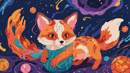 Foxfire Fantasia - A Mesmerizing Journey through Psychedelic Art