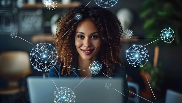 Plateforme en ligne pour le réseautage professionnel et les connexions entre individus. Concept Réseautage professionnel, Connections, Plateforme en ligne, Networking, Relations professionnelles