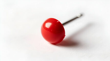 close up of a ball, Drawing pin isolated on the white background.