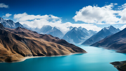 Obraz premium lake and mountains