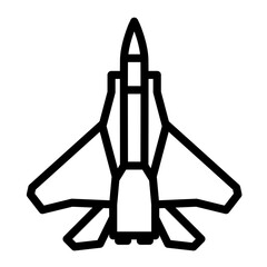 aircraft icon, airplane simple line icon