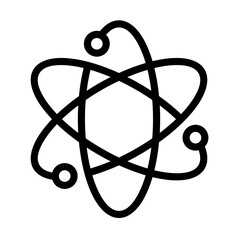 nuclear symbol icon, nuclear simple line icon, vector illustration - obrazy, fototapety, plakaty