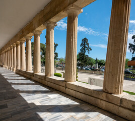 Colonnade in the Palace Square, Corfu (Kerkyra), Ionian islands, Greece