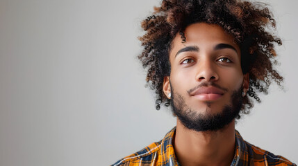 Stylish Young African Man with Afro Hair, To provide a striking and contemporary image of a young...