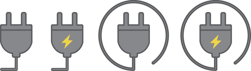 コンセントプラグ　アイコン	