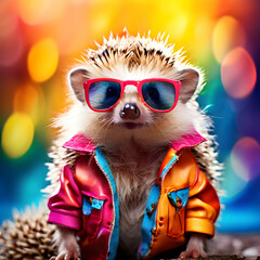 hedgehog with sunglasses