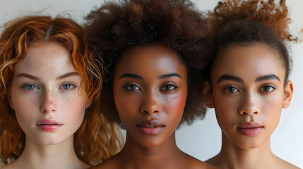 Three Beautiful African American Women in Vibrant Colors