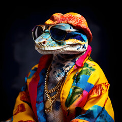 snake in clothes