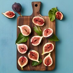 figs and fig jam on a wooden place and white blackground