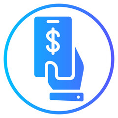 mobile payment gradient icon