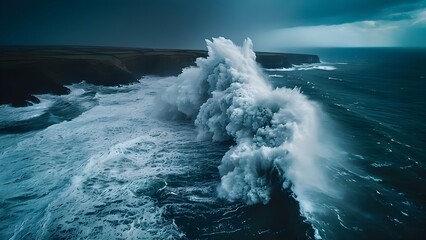 The Impact of Climate Change on Severe Weather Events Demonstrating Nature's Power. Concept Climate Change, Severe Weather Events, Nature's Power, Impact, Environment