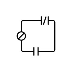 Electronic circuit outline icons, accounting minimalist vector illustration ,simple transparent graphic element .Isolated on white background