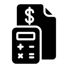 calculating glyph icon