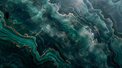Abstract Aerial View of Turquoise Mineral Textures and Patterns