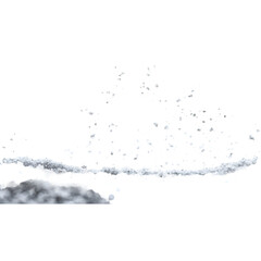 Falling snow isolated on a transparent background