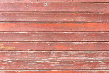 red wooden wall close  up view