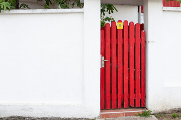 red door in the house